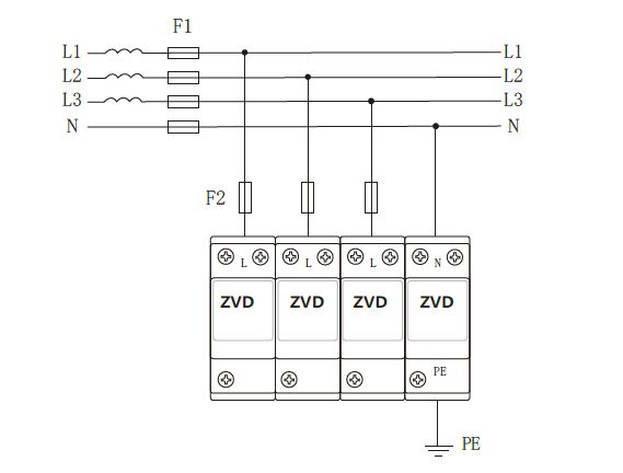 50kA一級(jí)浪涌保護(hù)器 Uc:440VAC Iimp:50kA In:100kA Up:2.2kV T1類復(fù)合型