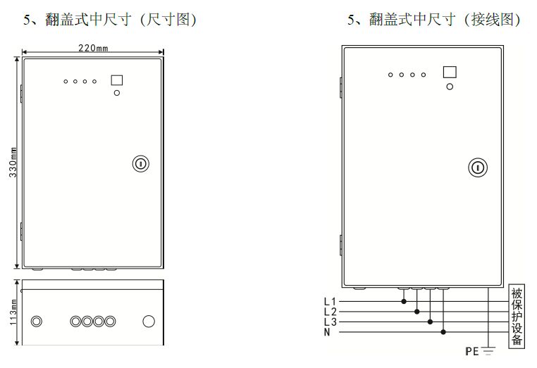 二三級電源避雷箱（T2類、箱式結(jié)構(gòu)、帶雷電計數(shù)狀態(tài)指示）