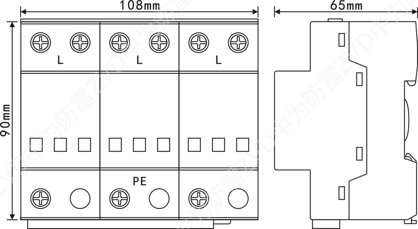 660/690VAC一級浪涌保護器 T1級I類10/350us試驗電源SPD